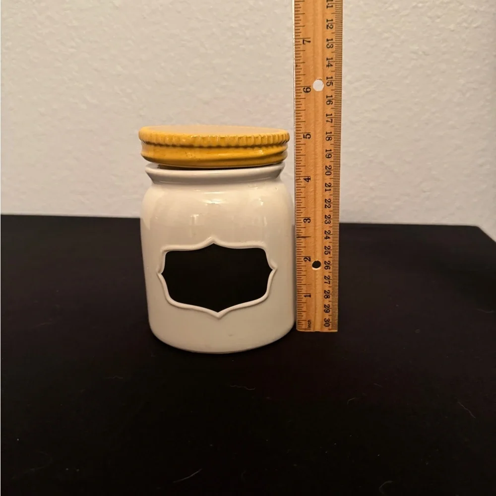 Threshold | Vintage Small Ceramic Jar with Chalkboard Accent